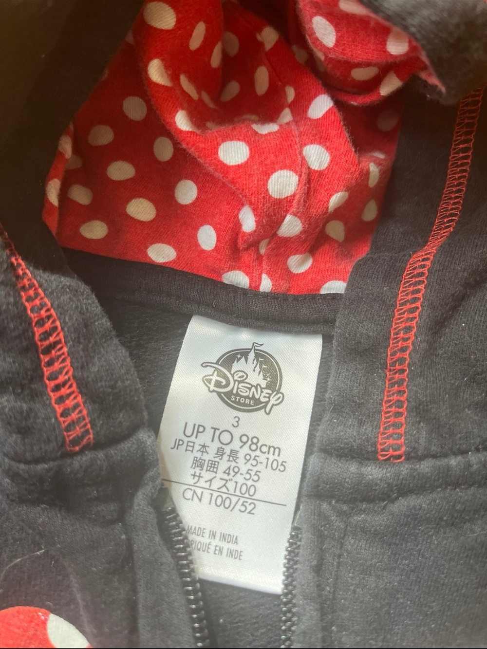 Minnie Mouse Sweater Hoodie Jacket Red Leggings 3 3T Bundle Lot - Picture 3 of 3